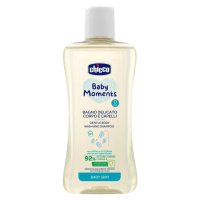 CHICCO Šampón jemný na vlasy a telo Baby Moments 92 % prírodných zložiek 200 ml