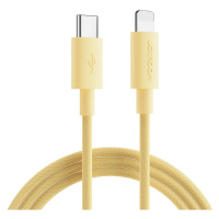 Nabíjací a dátový kábel USB Type-C, Lightning, 200 cm, 2400 mA, 20 W, proti nárazom, rýchle nabí