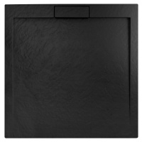 Rea Grand Black, štvorcová sprchová vanička 90x90x3,5 cm, REA-K4595