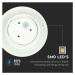Záhradné LED nástenné svietidlo okrúhle 9W, 3000K, 990lm, IP65, biele VT-743 (V-TAC)