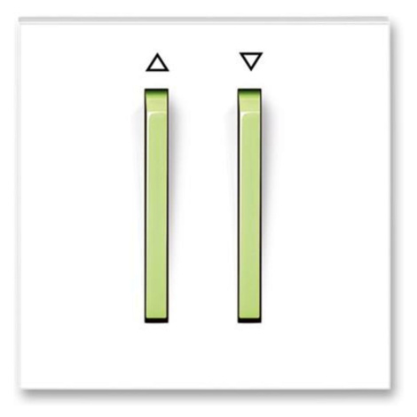 Kryt ovládaca žalúzií tlacidlový biela/zelená ladová Neo (ABB)