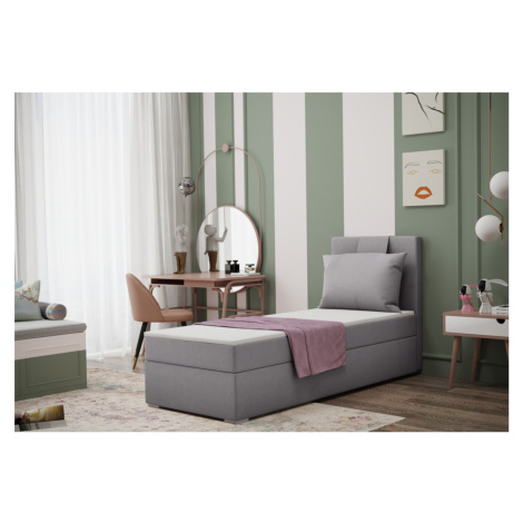 Expedo Čalúnená posteľ boxspring MIRANDA + topper, 90x200, soro 90, ľavá