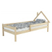 Detská posteľ Domček s komínom- rôzne rozmery Veľkosť: 160x80