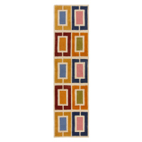 Ručně všívaný běhoun Illusion Retro Blocks Multi - 60x230 cm Flair Rugs koberce