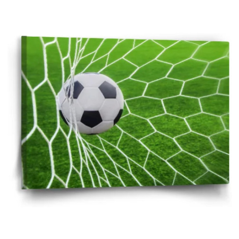 Obraz Futbalová lopta v bráne - 60x40 cm