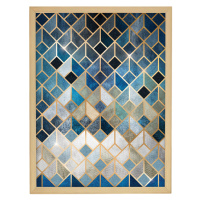 Dekoria Obraz Geometric 30x40cm gold&navy, 30 x 40 cm