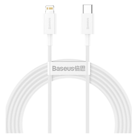 Kábel Baseus Superior Series Cable USB-C to Lightning, 20W, PD, 2m (white) (6953156205369)