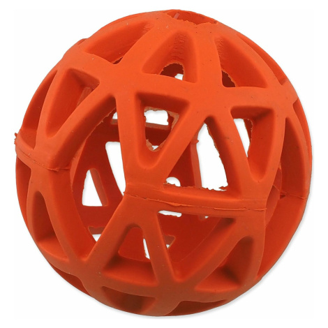 Hračka Dog Fantasy lopta dierovaná oranžová 9cm