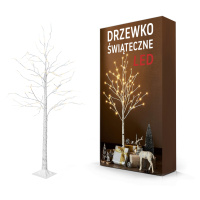 Tutumi Tutumi, LED umelý vianočný stromček Breza 121-150 cm CD007-72, biela, CHR-00108