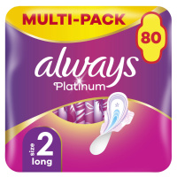 ALWAYS Platinum Super (veľkosť 2) hygienické vložky s krídelkami 80 ks