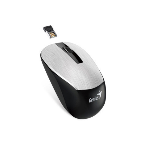 Genius Myš NX-7015, 1600DPI, 2.4 [GHz], optická, 3tl., bezdrátová USB, stříbrná, AA