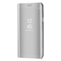 Huawei P40 Lite 5G, Bočné otváracie puzdro s indikátorom hovoru, Smart View Cover, strieborné (n