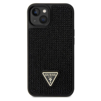 Guess Rhinestones Triangle Metal Logo Kryt pre iPhone 14 Black