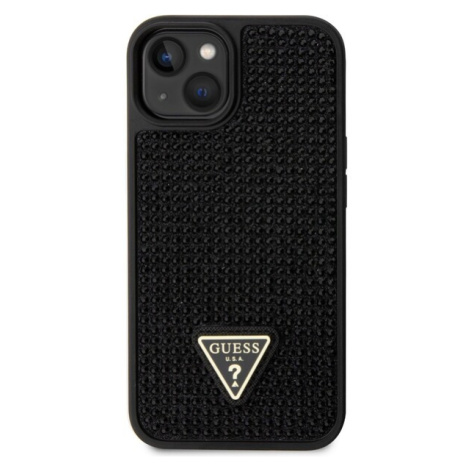 Guess Rhinestones Triangle Metal Logo Kryt pre iPhone 14 Black