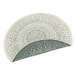 Kusový koberec Twin-Wendeteppiche 103103 creme grün kruh – na ven i na doma - 200x200 (průměr) k