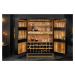 LuxD Dizajnová barová skrinka Cullen 140 cm čierne mango