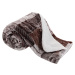 Obojstranná baránková deka, biela, vzor patchwork, 150x200, SARTI