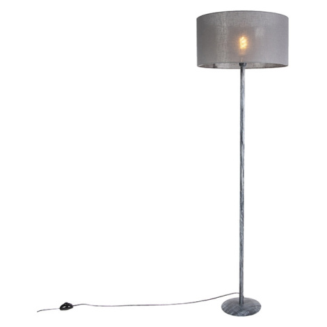 Stojacia lampa sivá so šedým odtieňom 50 cm - Simplo