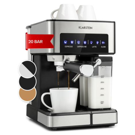 Klarstein Arabica Comfort  kávovar s portafiltrom, 1350 W, 20 bar, 1,8 l, dotykový ovládací pane