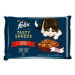 FELIX Tasty shreds cat Multipack hovädzie & kura v šťave kapsičky pre mačky 4x80g