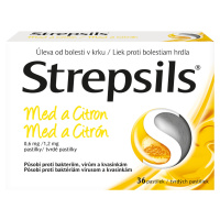 STREPSILS Med a Citrón pastilky 36 pastiliek