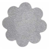Kusový koberec Eton šedý květina - 160x160 kytka cm Vopi koberce