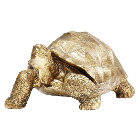 Dekoratívna soška korytnačky v zlatej farbe Kare Design Turtle