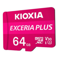 Kioxia Pamäťová karta Exceria Plus (M303), 64 GB, microSDXC, LMPL1M064GG2, UHS-I U3 (Class 10)