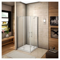 H K - Štvorcový sprchovací kút MELODY F5 R101, 100x100 cm s jednokrídlovými dverami, rohový vstu