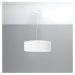 Biele závesné svietidlo so skleneno-textilným tienidlom ø 45 cm Paktor – Nice Lamps