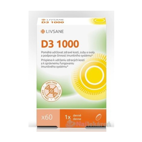 LIVSANE Vitamín D3 1000 IU 60 ks