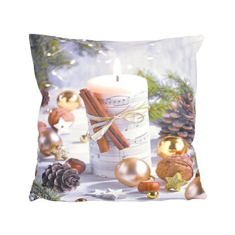 Forbyt Vianočná obliečka Sviečka, noty 40 × 40 cm