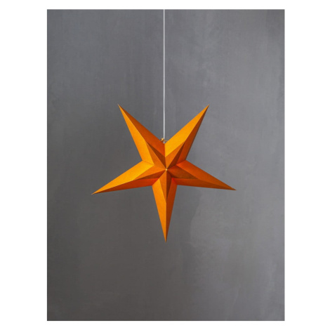 Oranžová vianočná svetelná dekorácia Star Trading Diva, ø 60 cm