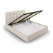 Béžová dvojlôžková posteľ Mazzini Beds Nerin, 180 x 200 cm