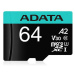 ADATA MicroSDXC karta 64 GB XPG UHS-I U3 (R: 95/W: 90 MB/s) + SD adaptér