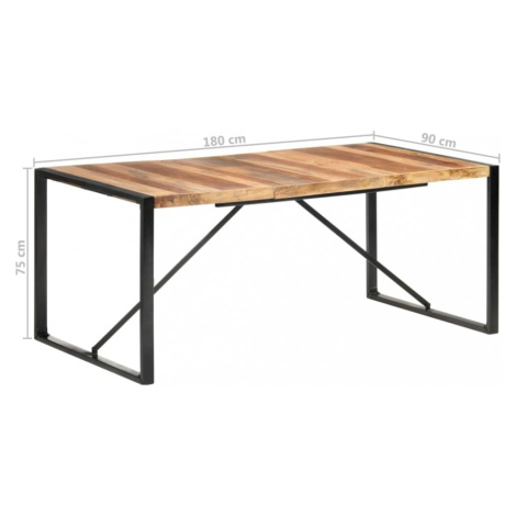 Jedálenský stôl masívne drevo / kov Dekorhome 180x90x75 cm,Jedálenský stôl masívne drevo / kov D vidaXL