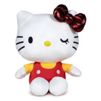 Play by Play Hello Kitty 50th Anniversary Plush Figure Red Bow Yellow Shirt 36 cm