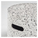 Biely betónový odkladací stolík Kave Home Jenell, ⌀ 35 cm