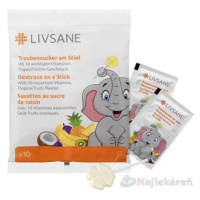 LIVSANE Lízanky s dextrózou a vitamínmi 10 ks