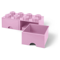 LEGO® Úložný box 8 so šuplíkmi svetloružová