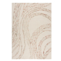 Oranžovo-krémový vlnený koberec 120x170 cm Abstract Swirl – Flair Rugs