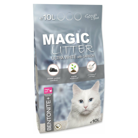 PodstielkaMagic Litter Bentonite Ultra White with Carbon 10L MAGIC CAT