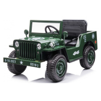mamido Detský elektrický vojenský jeep Willys 4x4 zelený