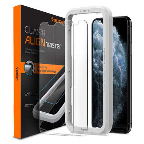 Spigen ochranné sklo GLAS.tR AlignMaster pre iPhone 11 Pro/XS 2 ks - Clear