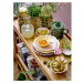 Biely/ružový servírovací tanier 18x26 cm Mimosa – Bloomingville