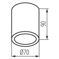 AQILO IP65 DSO-GR Prisadené svietidlo