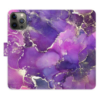 Flipové puzdro iSaprio - Purple Marble - iPhone 12/12 Pro
