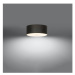 Čierne stropné svietidlo s textilným tienidlom ø 30 cm Herra – Nice Lamps