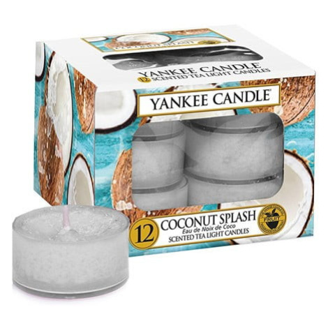 Súprava 12 vonných sviečok Yankee Candle Coconut Splash, doba horenia 4 h