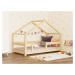 Benlemi Detská posteľ domček LUCKY so zábranou Zvoľte farbu: Biela, Zvoľte rozmer: 90x180 cm, Zv